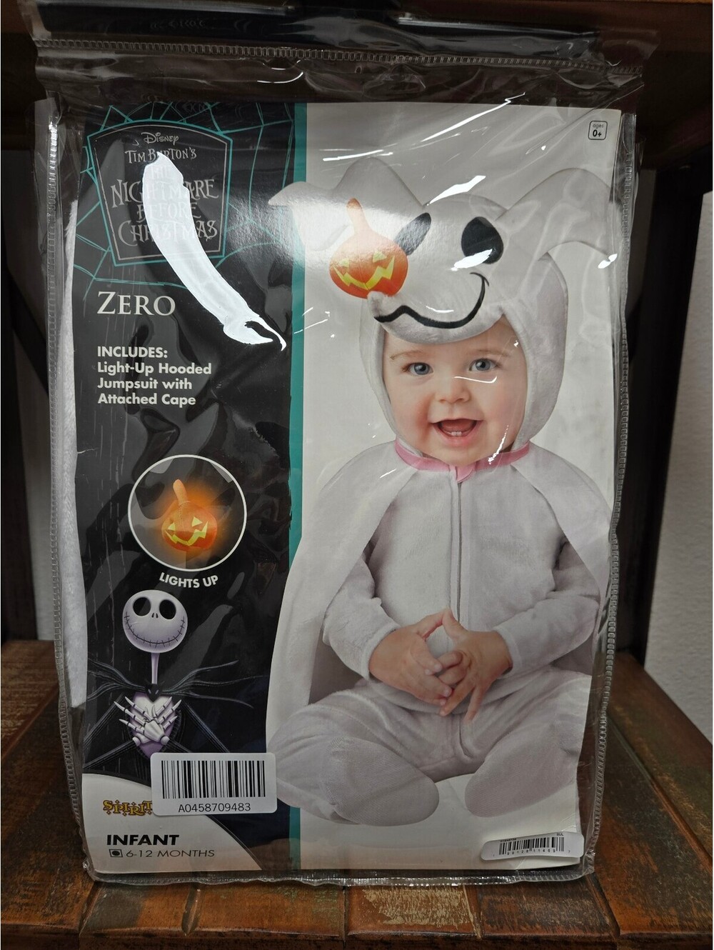 Spirit Baby Zero Light-Up Hooded Jumpsuit Costume The Nightmare Before Christmas